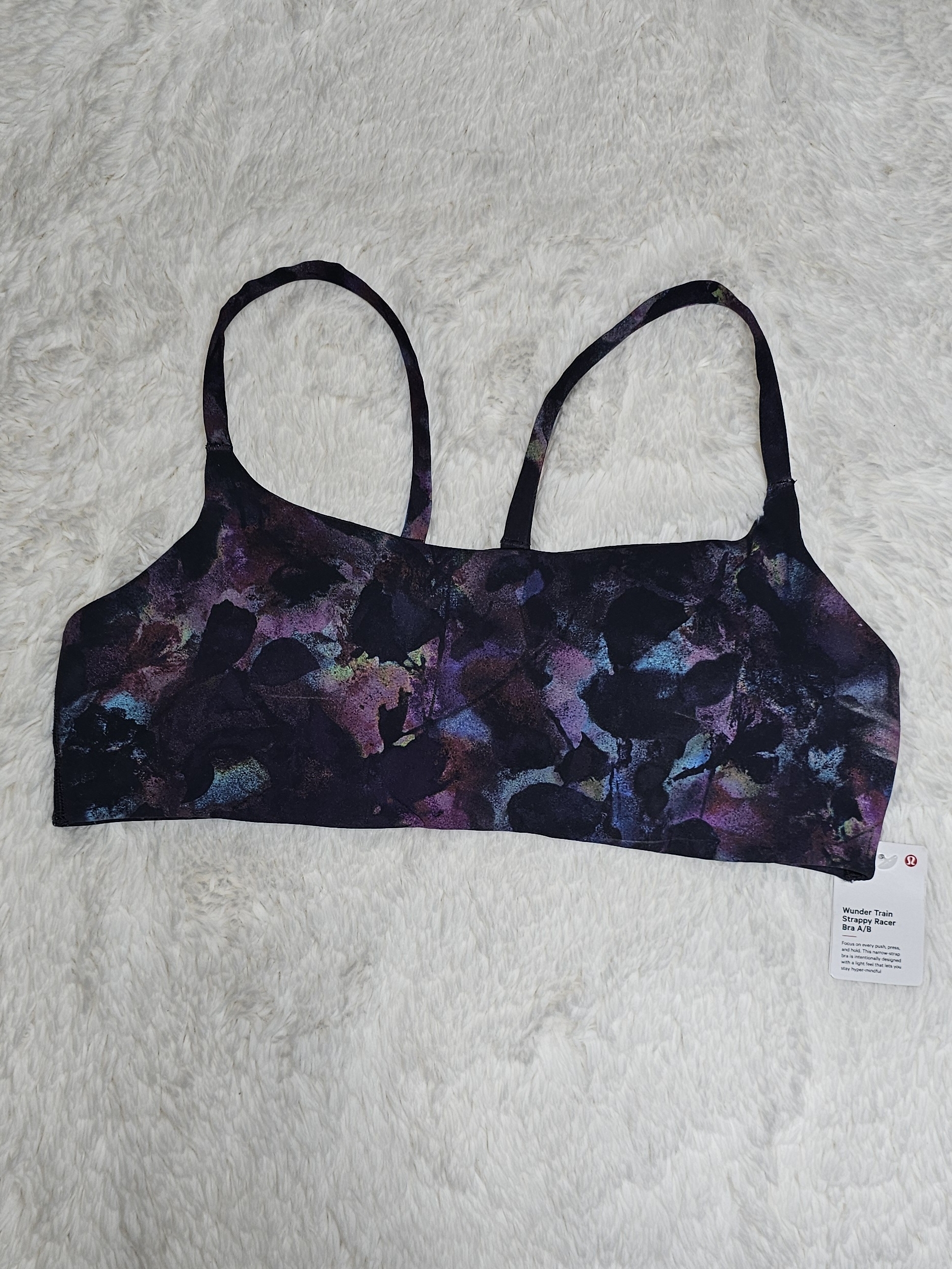 Lululemon Wunder Train Strappy Racer Bra Size A/B Size 12-Nwt